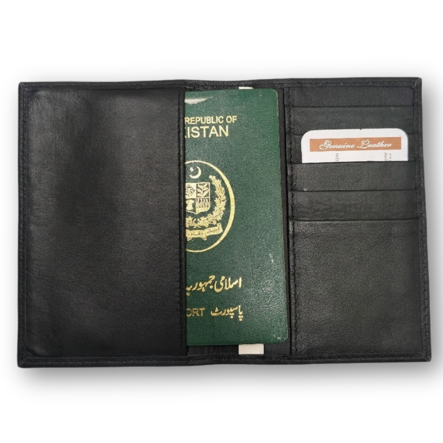 Genuine Leather Passport Holder Wallet – Slim Travel Organizer